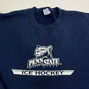 Penn State University Nittany Lions Ice Hockey Sweatshirt Sz L Pullover Russell
